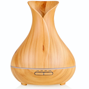 Venta al por mayor difusores humidificador ultrasónico logotipo personalizado 400 ml de madera aroma difusor de aceite esencial - Product Image 2