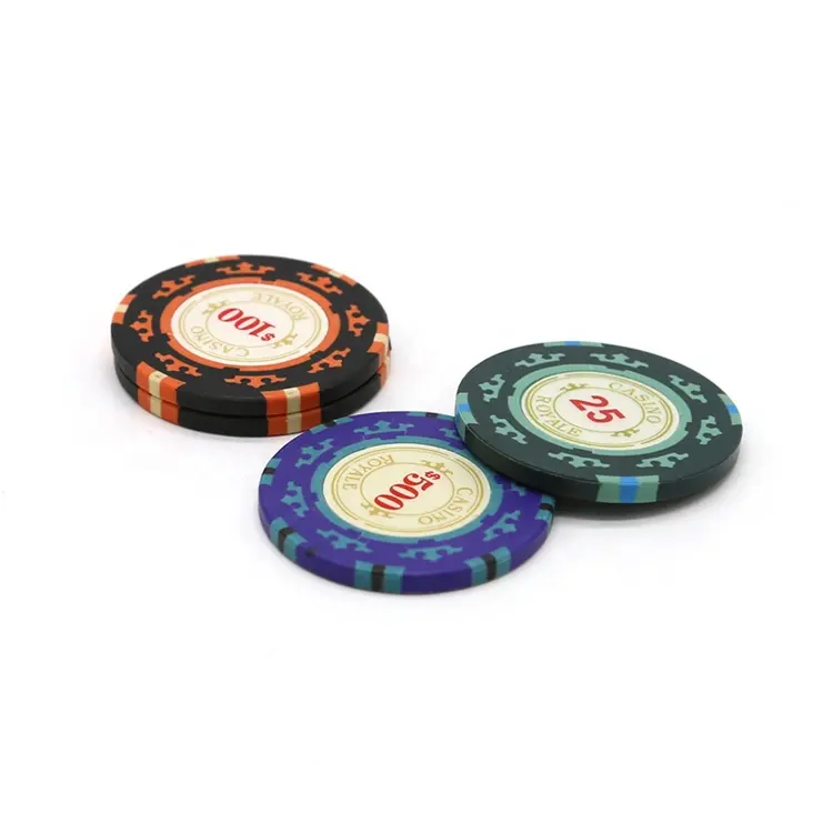 Casino Royale Tricolor 14g Peças de Argila Fichas De Pôquer