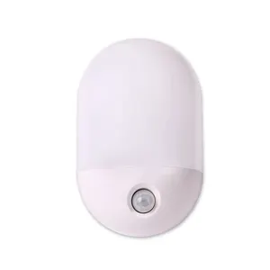 Colokan Lampu Malam Kecil LED CD Otomatis, Lampu Malam Sensor Gerak PIR untuk Toilet