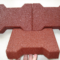 Dalles en caoutchouc Dog-Bone Outdoor 20 mm, prix d'usine bon marché, briques en caoutchouc, pavés