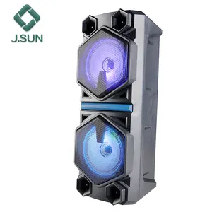 Dual 6.5 Inch Dj Speaker Box Portable Partai Speaker PA Speaker dengan Lampu LED