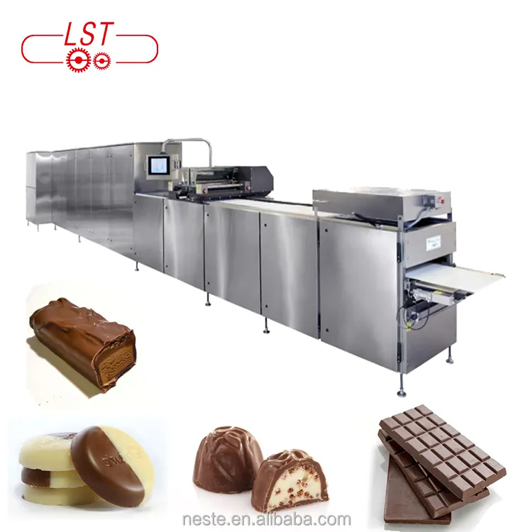 Línea de producción de barras de Chocolate, máquina de moldeo de chocolate