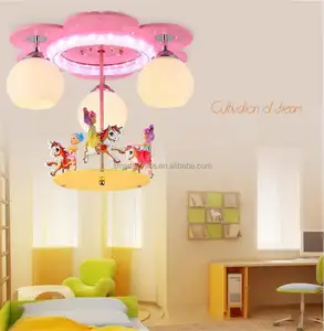 Lámpara de techo LED colorida para habitación de niños, luz de estrellas de 220V, carrusel, luz de techo Led, iluminación de dormitorio