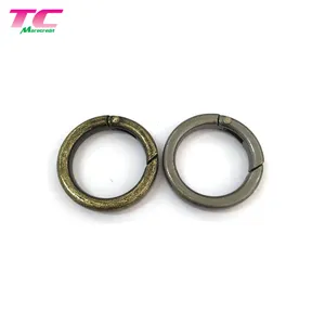 Best Selling 25mm Round Metal Snap O Ring Carabiner Factory, Wholesale Spring Snap Key Ring For Bag Fastener