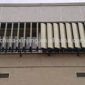 Exterior Movilizable Hoja ovalada Parasol Persiana Ventana Persianas enrollables Aleación de aluminio moderna Edificio de oficinas Vertical 10 años