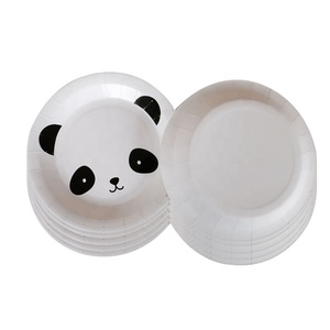 Assiettes de fête jetables en papier <span class=keywords><strong>Panda</strong></span> 250g/m2, vente chaude classique - Product Image 6