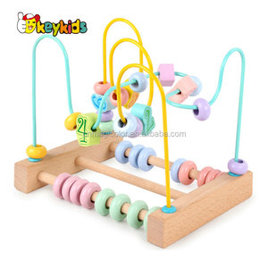 Meilleur vente intelligente en bois fil <span class=keywords><strong>perle</strong></span> <span class=keywords><strong>labyrinthe</strong></span> jouets pour bébé W11B193 - Product Image 1
