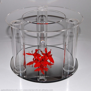 Vòng Gương Cơ Sở Bánh Cưới Đứng Thông Tư Acrylic Bánh Bảng Bánh Ống Hiển Thị Với Trụ Cột - Product Image 2