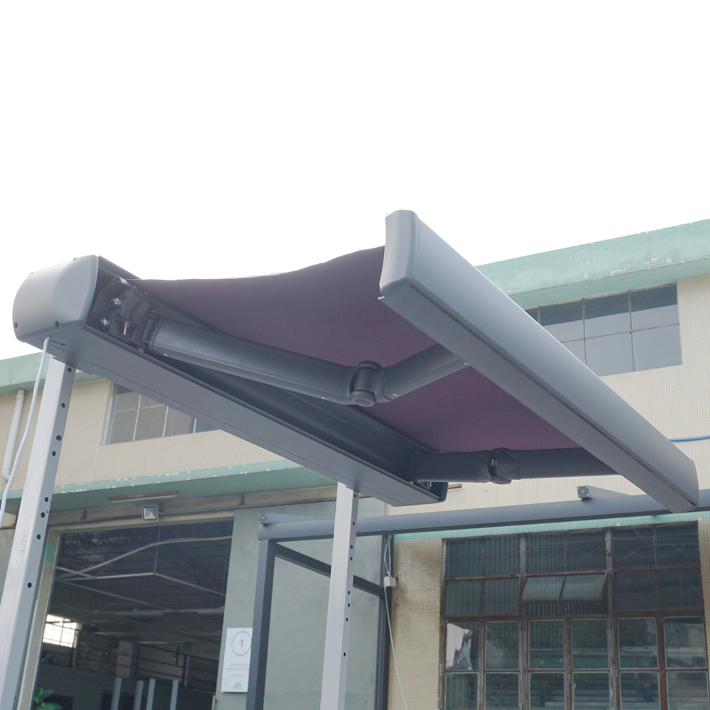 Balcon Électrique Rétractable Cassette Pleine étanche Auvent pour balcon parasol