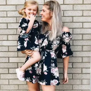 2018 großhandel Heißer Verkauf Weiche Kleid Eltern-kind-Outfit für Großhandel