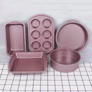 베이킹 도구 장비 세트 판매 핑크 Suppliers-최고의 판매 제품 주방 액세서리 세트 베이킹 장비 비 스틱 내열성 5 pcs 피자 케이크 베이커리 트레이