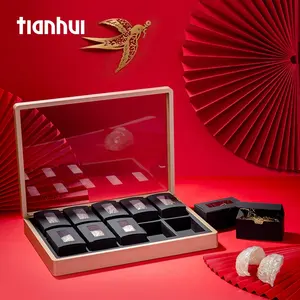 Boîte-cadeau magnétique de luxe, emballage en ABS, pour nid d'oiseau comestible, boîte à plein écran, prise Tianhui CN