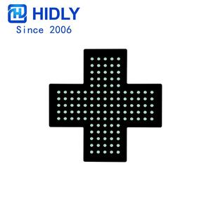 Pantalla LED cruzada de 12x12 pulgadas para publicidad de farmacia, proveedor de señales LED para farmacia