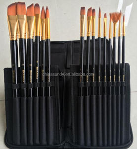 Ensemble de 15 pinceaux de <span class=keywords><strong>peinture</strong></span> artistique à manche long avec sac noir – Vente en gros - Product Image 2
