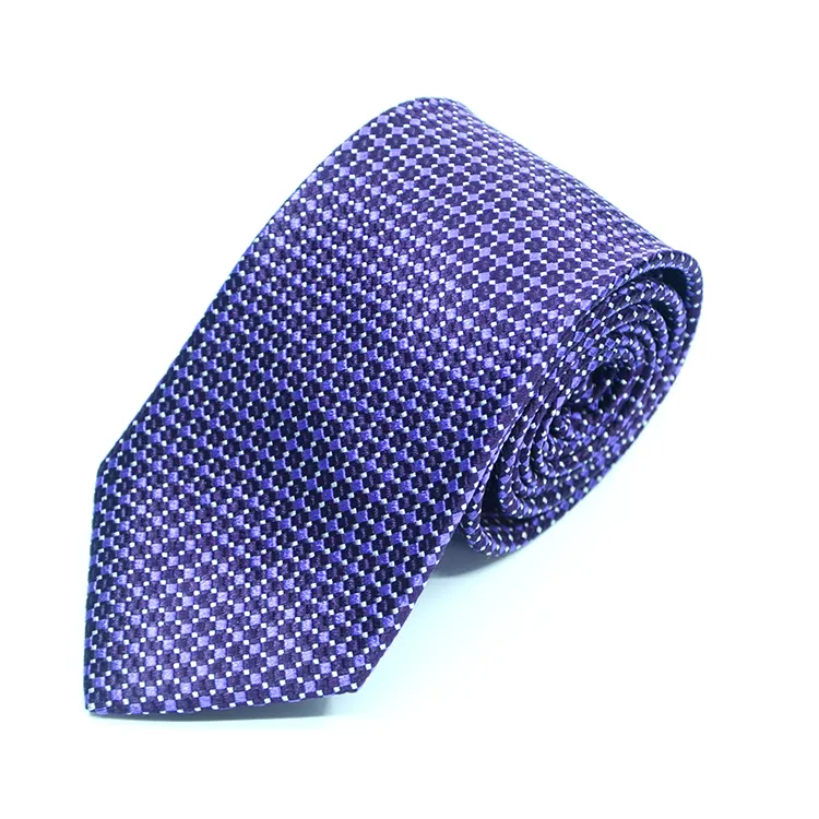 purple dot silk necktie wholesale custom elegant purple tie 100%silk woven necktie for men