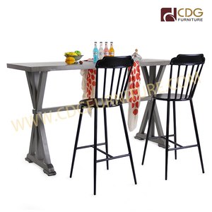 Tình cảm Nhôm Pub Cafe Nhà Hàng Bảng Cao Thiết Kế Hiện Đại Pháp Nhôm Bar Ghế Đẩu Bảng Và Ghế Cho Câu Lạc Bộ Thanh Furnitu - Product Image 3