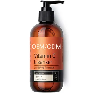 OEM Organic Deep Cleansing Facial Cleanser Vitamin C Face Wash With VC and Tea tree oil