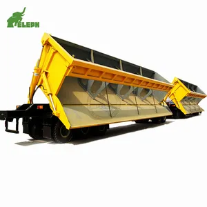 Eleph Hydraulic Tipping Double tipper interlink Box Dump Trailer For Sand