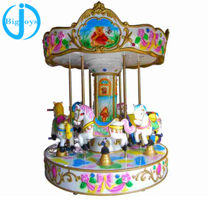Manège de fête foraine de luxe le plus populaire, mini carrousel 6 places à vendre - Product Image 2