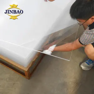 JINBAO, personalizado, grande, de plástico transparente duro, 3mm, respetuoso con el medio ambiente, Material MMA, paneles acrílicos fundidos, hojas acrílicas para publicidad