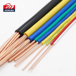 Pvc Insulation Conductor Wire Copper Electrical Building Wire Bv Cable Solid Copper Conductor Single Core Control Cable XLPE PVC