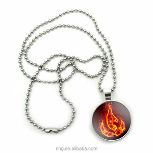 Avatar The Last <span class=keywords><strong>Airbender</strong></span> Fuoco Nazione Collana Dei Monili Delle Donne di Modo della Perla Nera Della Catena Del Pendente Della Collana Fine Jewelry - Product Image 4