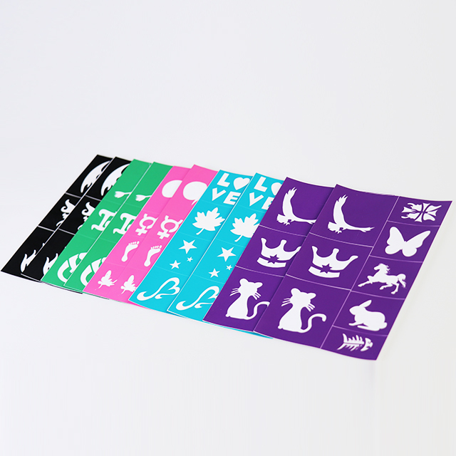Customized Adhesive Stencils for Glitter Tattoo and Face Paints Premium Quality Product