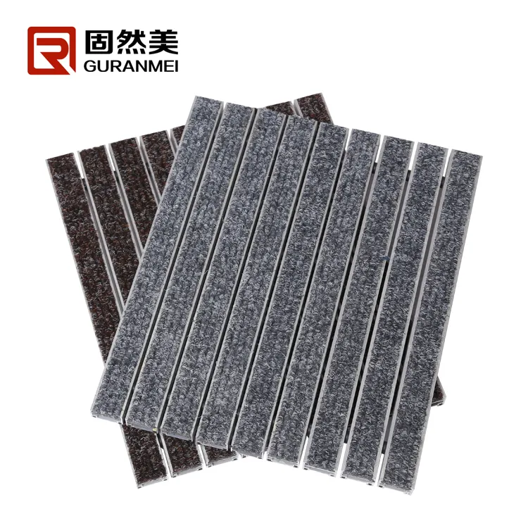 Aluminum entrance Heavy Duty matting with carpet imported from Belgium