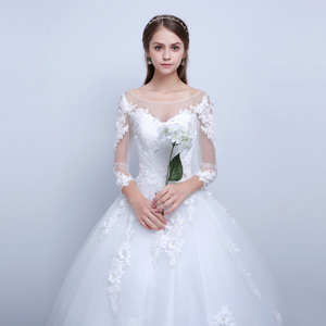 Bride <strong>marry</strong> korean style cheap wedding <strong>dresses</strong> Modern OEM customized YaZhe Bridal Sash Trumpet Mermaid - Product Image 2