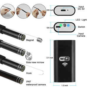 BESNT deteksi saluran air, dengan kamera endoskop Wifi kecil dan panjang, Android IP67, BS-GD31W tahan air - Product Image 3