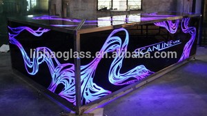 Bar en verre contre designs, <span class=keywords><strong>Accueil</strong></span> et night club bar contre, Led comptoir de bar à vendre - Product Image 3