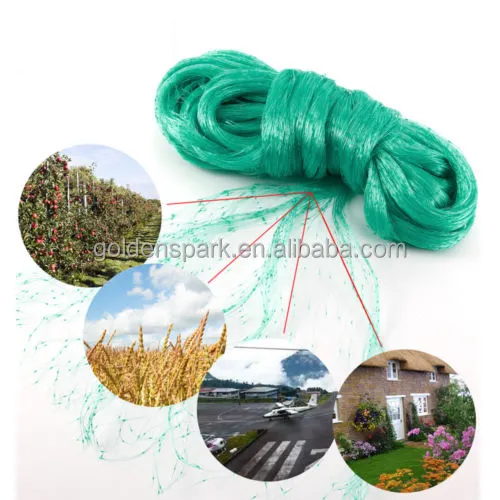Green Plastic Diamond Mesh Anti-bird Netting