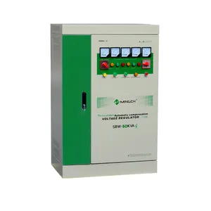 Mingch estabilizador de tensão automático, estabilizador de voltagem automático de 3 fases para série sbw, regulador de tensões 380v, 200 kva, 150 kva, 50 kva