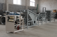 Ligne de traitement automatique de la mise en balle, du concassage, de l'écrasement et du décorticage des noix, machine à décortiquer les amandes