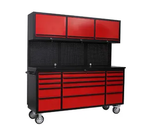 72inch red powder coating metal tool chest roller cabinet