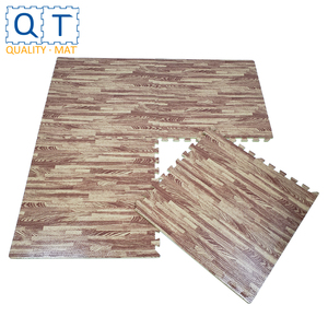 QT MAT Non-toxic Odorless Formamide Below 200PPM 24in X 24in 4pcs/set EVA <strong>Foam</strong> Wood Grain Floor Trade Show Mat <strong>Flooring</strong> - Product Image 1