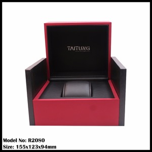 luxury men's 2026 leather pattern metal plate <b>stitching</b> <b>watch</b> box - Product Image 4