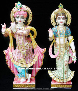 Statue de dieu en marbre, Radha Krishna, - Product Image 1