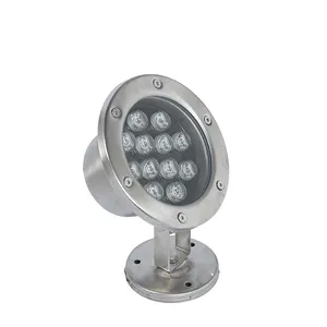 Outdoor Waterproof IP68 Stainless Steel RGB LED Pool Lights 3W 6W 9W 12W 15W 18W RGB Underwater Boat Light for Swimming Pools