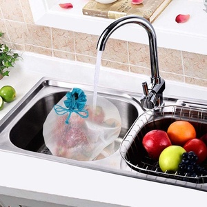 12 Cái <span class=keywords><strong>Eco</strong></span> Thân Thiện Với Rau Túi Tái Sử Dụng Polyester Lưới Dây Rút Trái Cây Mua Sắm Túi Cho Rau - Product Image 4