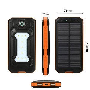 Powerbank solaire 20000mAh Chargeur solaire 2 ports USB Powerbank avec lumière LED pour téléphones - Product Image 2