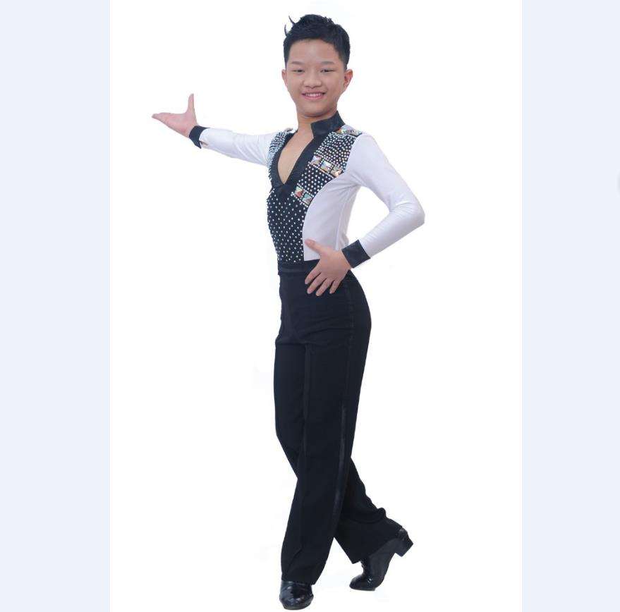 Latin Dance Wear for Boys Bright Shiny Costumes