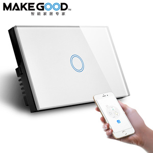 MakeGood US Standard 120*72*43MM Tuya Smart Life App Control Smart Wifi Light Touch Switch avec Alexa <span class=keywords><strong>Google</strong></span> - Product Image 1