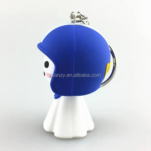 Llavero de PVC Suave con Diseño Personalizado de Dibujos Animados en 3D, Casco de Teru Teru <span class=keywords><strong>Bozu</strong></span>, Tipo Metal - Product Image 3
