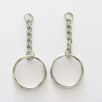1.5 × 25MM Silver Split Keychain Solid Key Ring For Carrying Keys