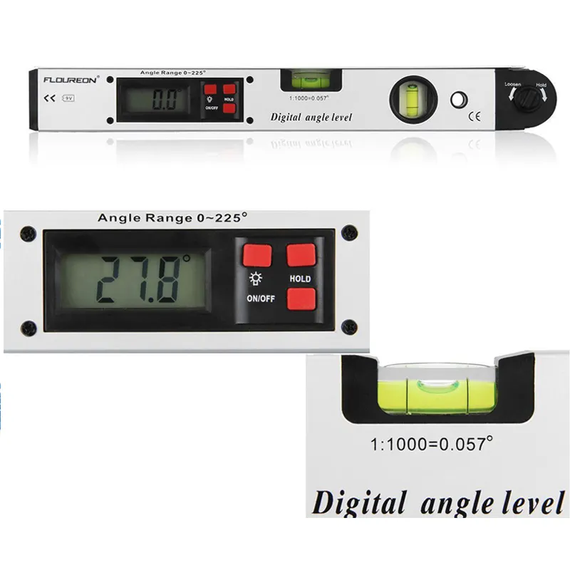 400mm dijital açı seviyesi ölçer seviye ölçüm aletleri