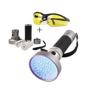 Impermeabile 395nm rilevatore di luce nera ultravioletta luminoso cane urina Pet macchie scorpioni cimici da letto caccia 100 LED UV torcia elettrica