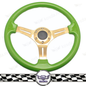 Universal 350mm 14 pulgadas PLATO HONDO HOYOS <span class=keywords><strong>classic</strong></span> ABS 3 RADIOS verde - Product Image 1