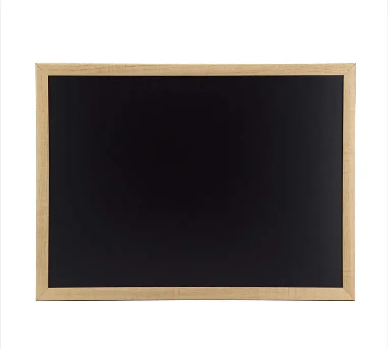 Quadro-negro rústico de madeira enquadrado para parede com montagem pendurada e quadro negro não poroso