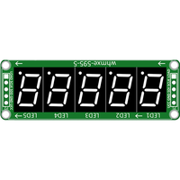 Taidacent Tampilan Digital, 5 Bit 0.56 Inci Papan Tampilan Statis MAX7219 Tampilan LED Mod Cascadable IO Analog SPI Antarmuka